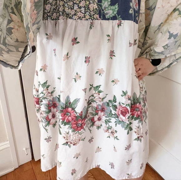 OOAK Handmade Babydoll Dress from Vintage Fabrics NWOT - Picture 2 of 3